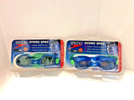 Set SPEEDO Hydo Spex Blue Green Anti-fog Coated Lenses Swim Goggles UV P... - $26.99