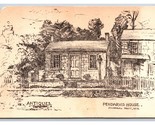 Pendarvis House Antiques Mineral Point Wisconsin WI UNP Sketch Postcard T1 - $2.92