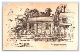 Pendarvis House Antiques Mineral Point Wisconsin WI UNP Sketch Postcard T1 - £2.32 GBP