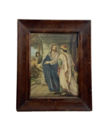 Framed Art Print Christ and the Rich Young Man H. K. Hofmann Litho Woodward - $109.67 CAD