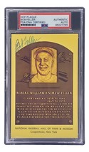 Bob Feller Signé 4x6 Cleveland Hall Of Fame Plaque Carte PSA / DNA 85027785 - $38.78