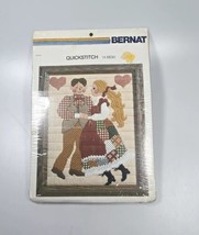 Bernat Quickstitch Kit Square Dancers 11x14 T02083 Vintage 3D Country Co... - £16.53 GBP