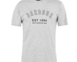 Barbour Men&#39;s Calvert Cotton/Modal Sleep T-Shirt in Light Grey Marl-Medium - £17.57 GBP