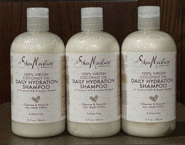 Shea Moisture 100% Virgin Coconut Oil Daily Hydration Shampoo 13 oz Lot Of 3 New - $73.14