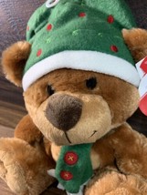 American Greetings TINSEL the Bear 11&quot; Brown Plush Christmas  New With Tags - £6.60 GBP