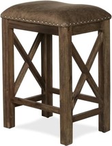 Counter Height Stools, Set Of 2, Antique Brown Walnut, Hillsdale Furniture - £125.06 GBP