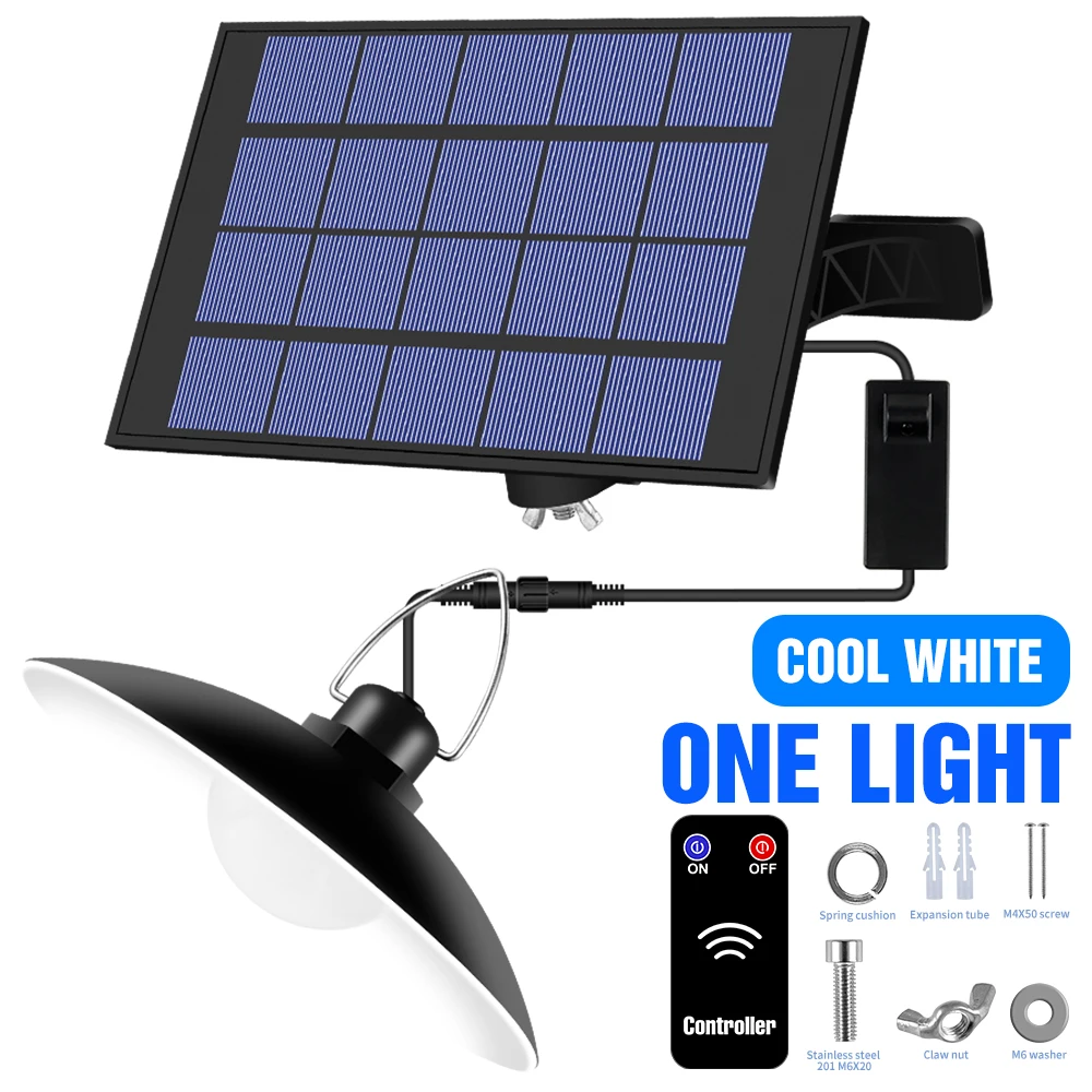 LED Solar Pendant Light Waterproof Led Chandelier Portable Spotlight LED Patio B - £90.11 GBP