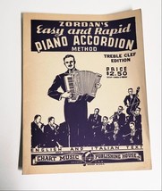 ZORDAN&#39;S  Easy  and Rapid Piano Accordion Method 104 Pages Music Book  1937 - £11.67 GBP