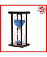 Versatile 60-Minute Hourglass Timer - Black &amp; Blue Sand for Home &amp; Office - $42.68 CAD