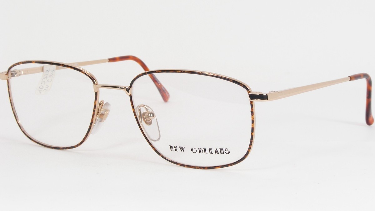 Vintage KADIMA Nuevo Orleans Duke 930 Demi Marrón / Oro Único Gafas 52-1... - $66.32