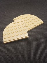 LEGO 6003 Lot of 2 Parts Plate Round Corner 6x6 TAN  1639/17 - £1.40 GBP