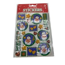 Vintage Amscan Holiday Snowman Stickers 4 Sheets Sealed in pkg - $34.58