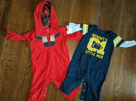 Carter&#39;s Baby Boy 12 Month Long Sleeve Rompers (Set Of 2) - $8.00