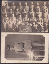 German Soldier Kurt Zierold &amp; Kriegsjar Regiment (2) RPPC 1915 Photo Postcards - £27.06 GBP