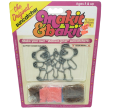 VINTAGE MAKIT &amp; BAKIT THE ORIGINAL SUNCATCHER MAKE YOUR OWN STAINED GLAS... - $19.00