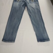 Rebel & Soul Women’s 12 Cotton Blend Faded Blue Distressed Skinny Jeans (31×30) image 14