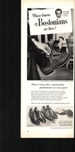 1954 Bostonians Shoes Maurice Evans Mens Fashion Oxfords Loafer Vintage Print Ad - £21.51 GBP