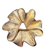 Vintage Gold Tone Metal Wreath Brooch Lapel Pin - $14.99