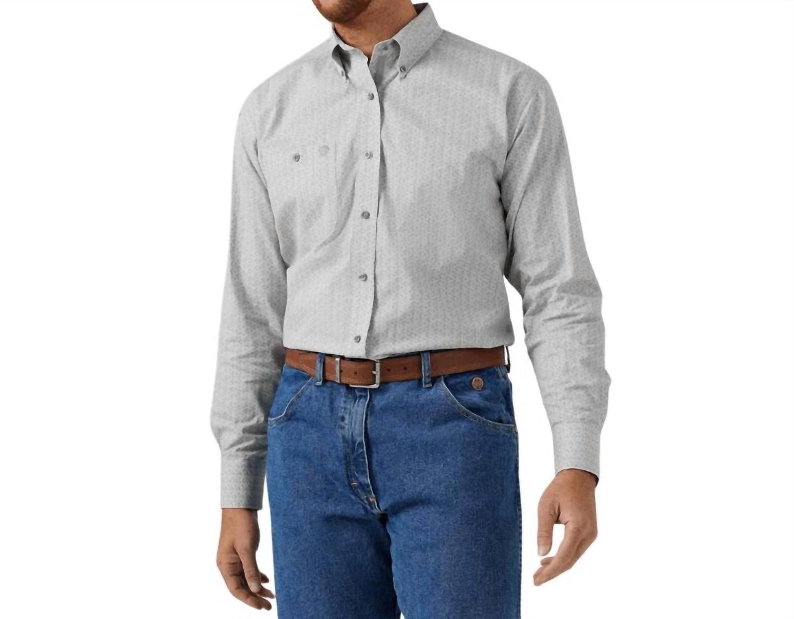 Wrangler george strait hatches long sleeve shirt GREY - $59.00