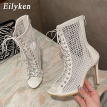 Gladiator Women Boot Sandals Summer Peep Toe Lace Up Cross-tied High Heel Ankle  - £39.79 GBP