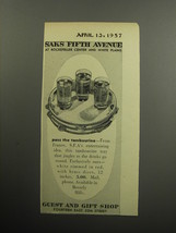 1957 Saks Fifth Avenue Tambourine Tray Advertisement - Pass the tambourine - £14.76 GBP