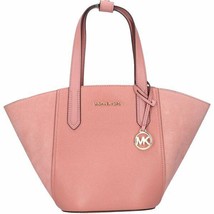 Michael Kors Portia Small Tote Sunset Rose Leather and Suede 35F1GPAT1S $358 FS - £71.43 GBP