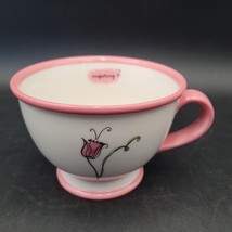 Starbucks Coffee 2006 Tea Cup Mug Inspiring  White Pink Flower 10 Oz Coffee - £8.90 GBP