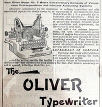 Oliver Typewriter 1894 Victorian Advertisement Standard Visible Writer D... - $369.57 MXN