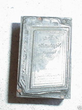 Vintage Wood &amp; Metal Neqtunite Gas Printers Block - $17.82