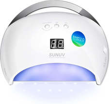 UV LED Nail Lamp, SUNUV 48W Gel Nail Polish Dryer with 30/60/99S Timer S... - £45.52 GBP