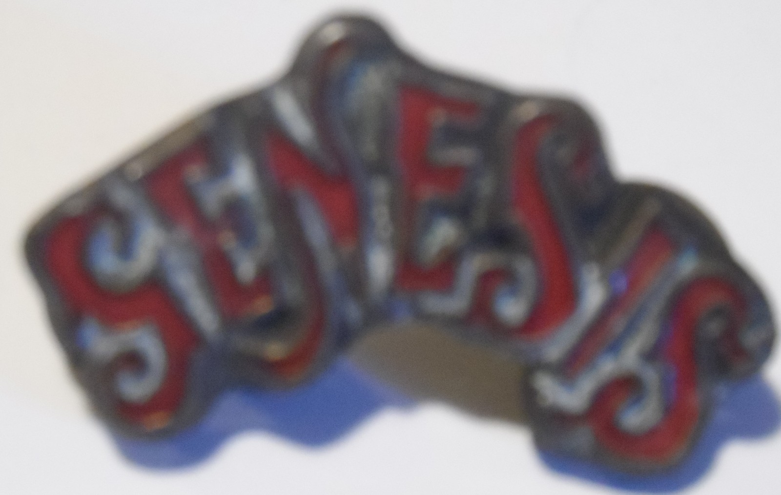  Genesis Metal Button 1980&#39;s 1 1/2 Inch Diameter VG Rutherford Banks Col... - $9.77
