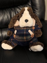 HUGFUN INT&#39;L. INC. 2001 PLUSH DOG 15&quot; PUPPY DOG WITH WINTER CLOTHING - £18.14 GBP