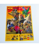 Lego Castle Dragon Masters Dragon Knights VTG Advertising Poster Insert ... - $475.69 MXN
