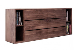 63" Walnut Solid Wood Six Drawer Double Dresser - $26,048.77 MXN