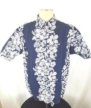 Pineapple Connection Hawaiian S/S Button Front - Navy Blue Mens Xl (A0108) - £9.95 GBP