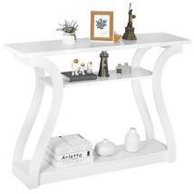 47&quot;  Modern Console Table Accent Side Table for Sofa Entryway Display White - £88.06 GBP