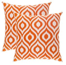 TreeWool (Pack of 2) Decorative Throw Pillow Covers Ikat Ogee Accent in 100% Cot - £15.07 GBP