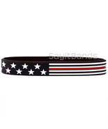 Two (2) FLAG Thin RED Line USA Wristbands Firefighter Support Bracelets ... - £6.95 GBP