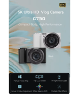 ORDRO G730 Digital Compact Camera 4K 60FPS 12X Optical Zoom AF MF IR  - $269.00