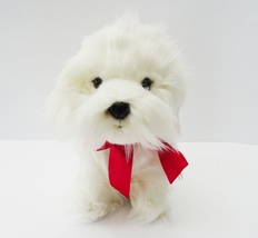 Maltese Terrier 12" toy dog gift wrapped or not with personalised tag or not - $40.00+