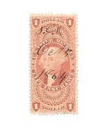 1862-71 $1 U.S.A. Internal Revenue, Life Insurance, George Washington, R... - $7.99