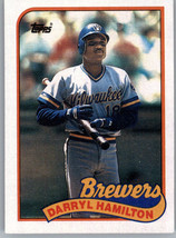 1989 Topps 88 Darryl Hamilton Rookie Milwaukee Brewers - £0.77 GBP