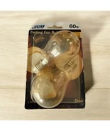 2 Feit 60 Watt  Clear Appliance and Ceiling Fan A15 Bulbs New In box! - $11.88