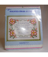 NOS Berlin Cross Stitch Kit Included Frame 2497 To Everything There Is A... - $3.25