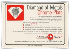 Print Ad Chrome Plate Inc Diamond of Metals 1968 1/2-Page Advertisement - $9.70
