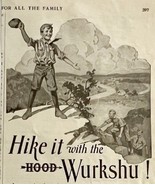 1923 Hood Wurkshu Hiking Canvas Boots Advertisement Footwear Ephemera 14... - $372.98 MXN