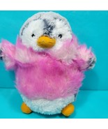 Aurora Pom Pom Winter Pink Fury Coat Gray White Plush Penguin 9&quot; Stuffed... - €19,70 EUR