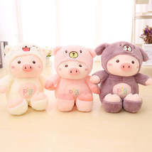 Kawaii Pig Stuffed Plush Doll Cosplay Cat&amp;Bear&amp;Dog Toy Baby Soft Animal Pig Pill - £7.79 GBP+