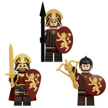 3pcs Game of Thrones the Lannister Infantry Soldiers Minifigures Accessories - £7.98 GBP