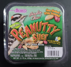 NIOP Brown&#39;s Garden Chic Natural Peanutty Suet For Wild Birds Berry Flav... - $1.99